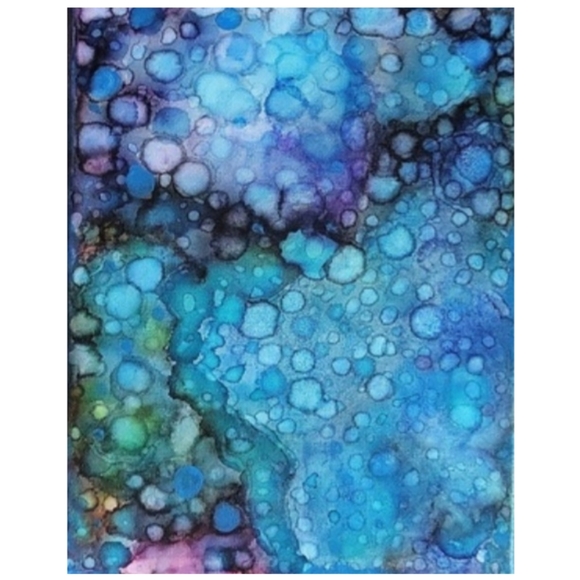 Hand Crafted Abstract Design 11x14 Inches Canvas Painting - Picture 2 of 4